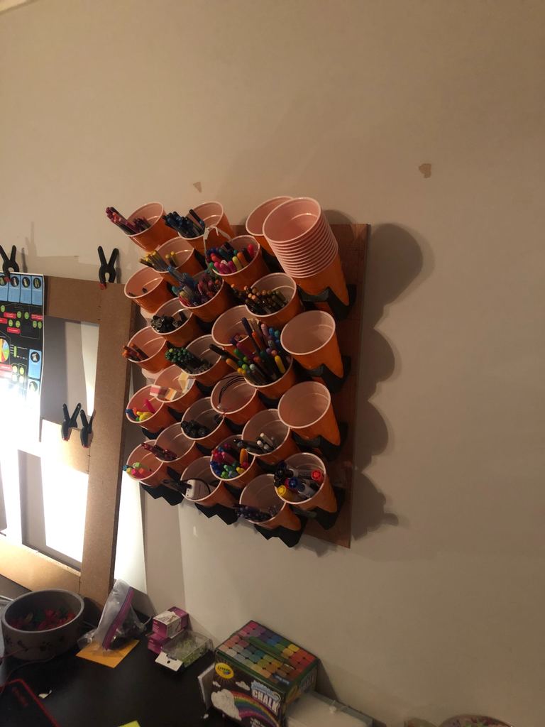 solo cup wall organizer
