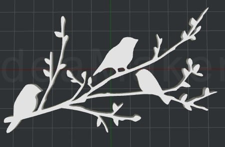 Birds on a Branch 2D Wall Art