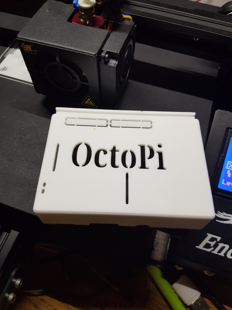 Raspberry Pi 3B+ case for Ender 3 dual rail Octoprint Remix
