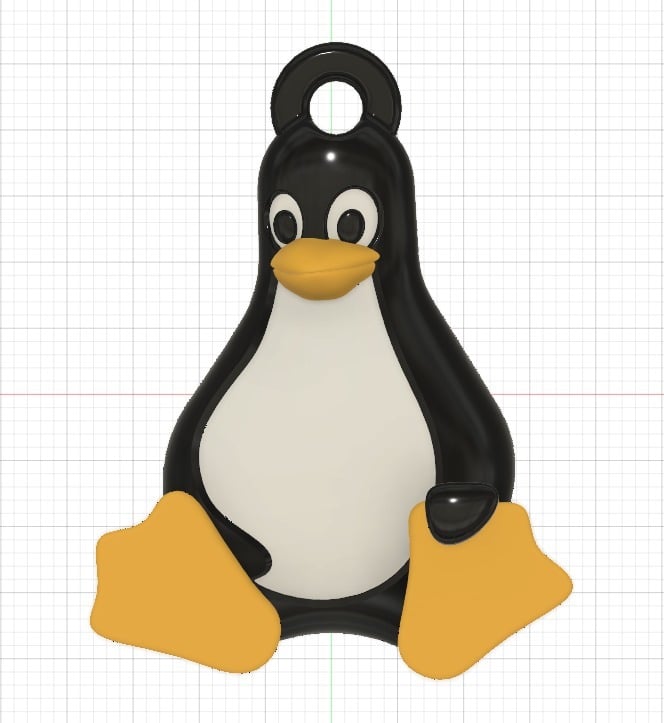 Linux Tux Keychain