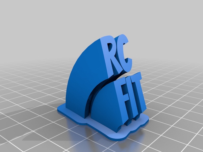 My Customized Sweeping 2-line name plate RC FIT