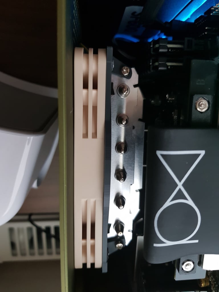 Low profile 120mm fan adapter for the Thermalright AXP-100
