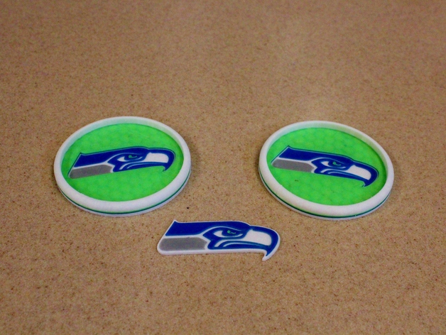 Slightly modified Seahawks Coaster and Logo - Go Hawks!