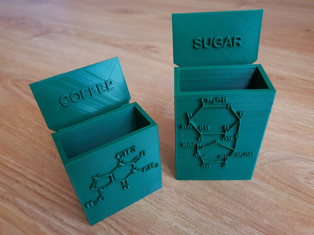 Chemist Coffee and Sugar Storage Containers/Desk Organizer