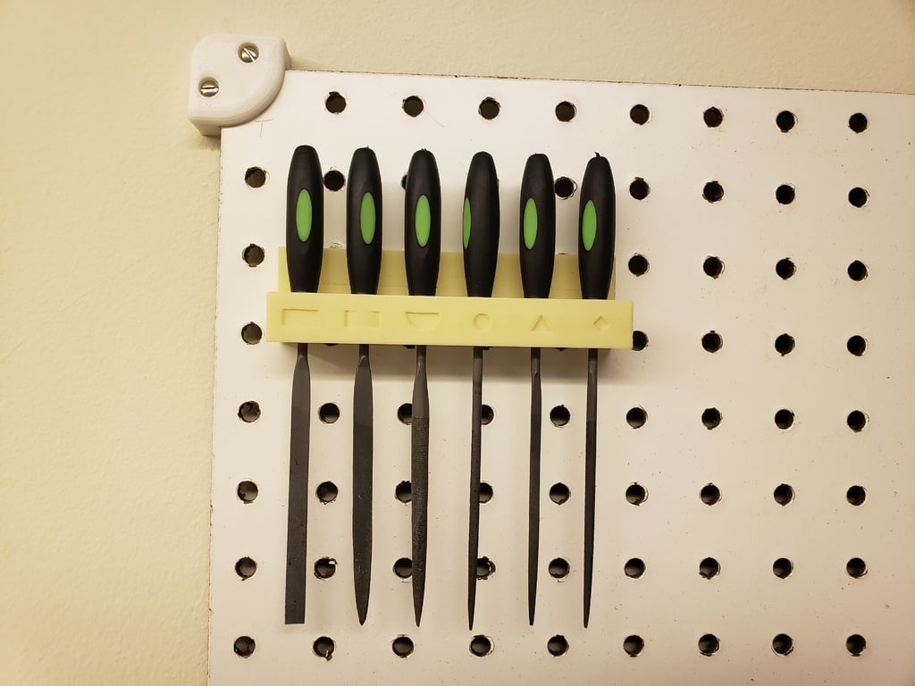 Peg Board Needle File Organizer