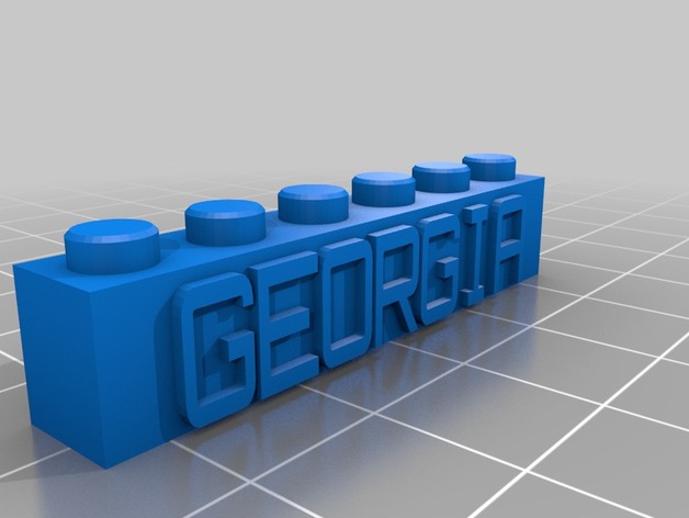 Georgia - My Customized Lego Block Necklace/Keychain
