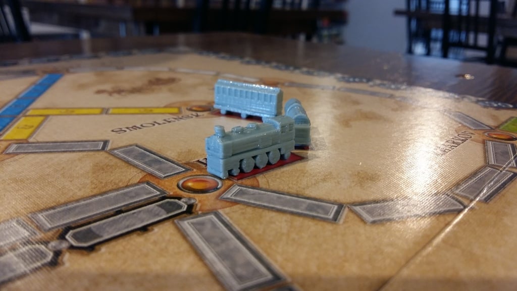 Ticket to Ride custom game pieces