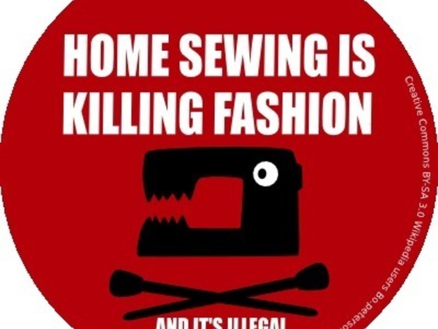 Home sewing is killing fashion sticker