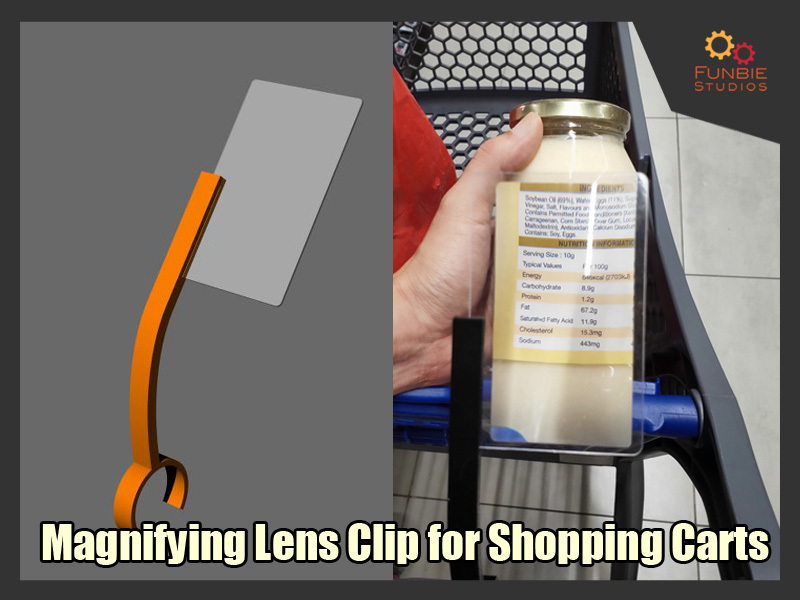 Magnifying Lens Clip for Shopping Carts