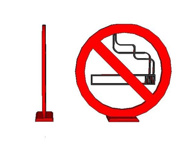 No Smoking Sign + Stand