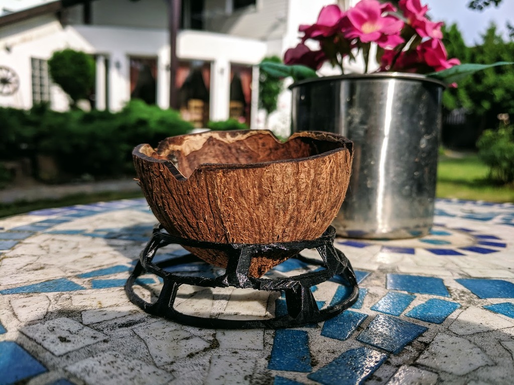 Coconut ashtray stand