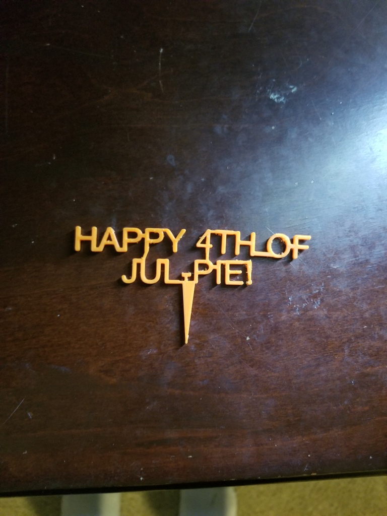 4th of July Pie Topper