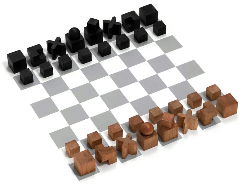 Pièces de jeu d'échecs du BAUHAUS (1923)