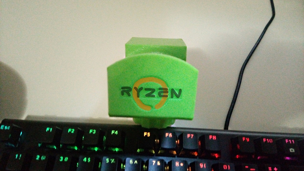 Ryzen Logo Headphone Holder | With HyperX Soundcard mount version