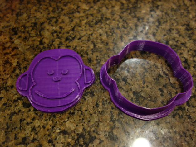 Monkey cookie cutter and stamp