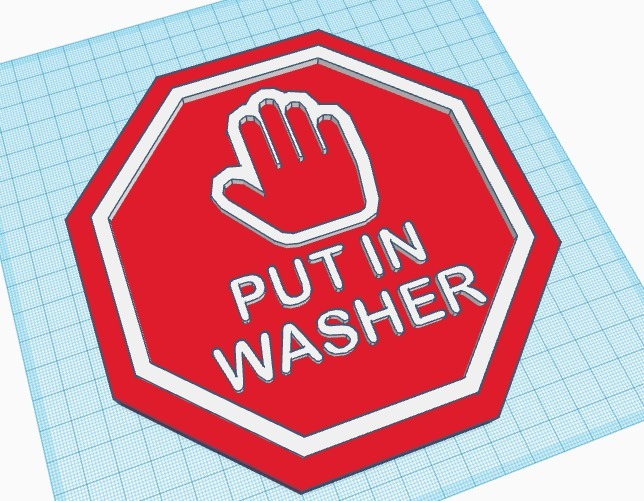 Put In Washer Sign