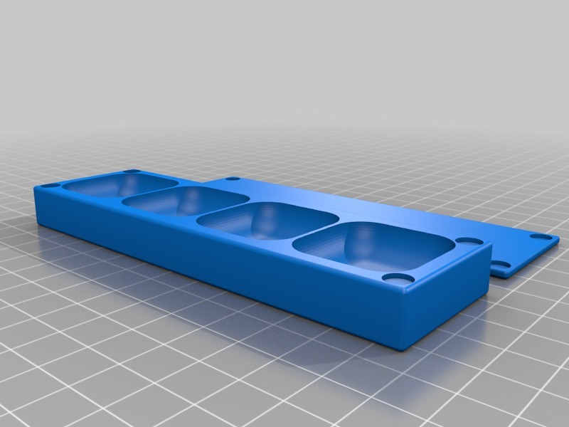 4x1 30x30mm Screw Tray with magnetic lid