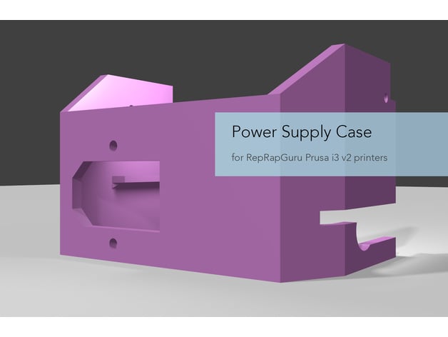 Power supply case w/ inlet & switch for RepRapGuru