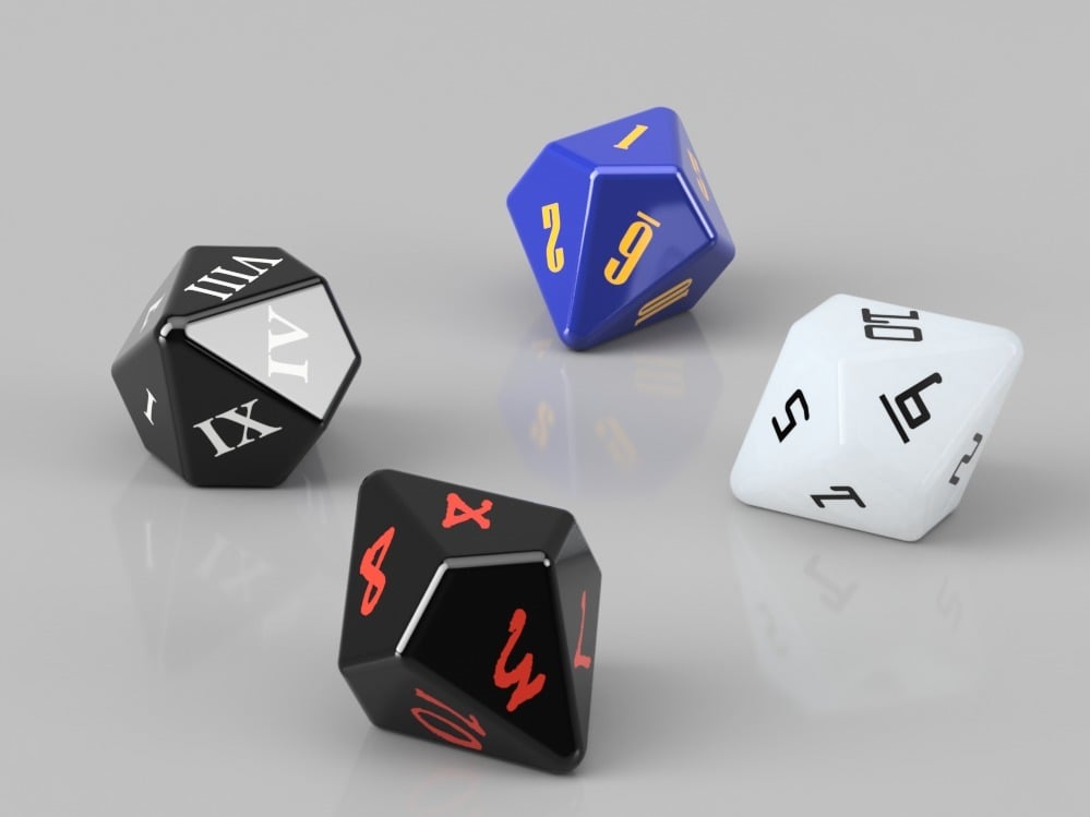 D10 Dice Variety Pack and Life Counter Tray