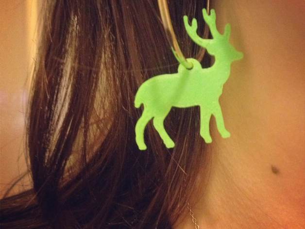 Reindeer Christmas Earring