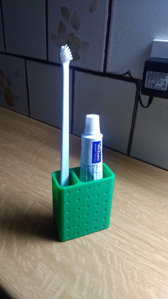 Tooth brush and paste holder