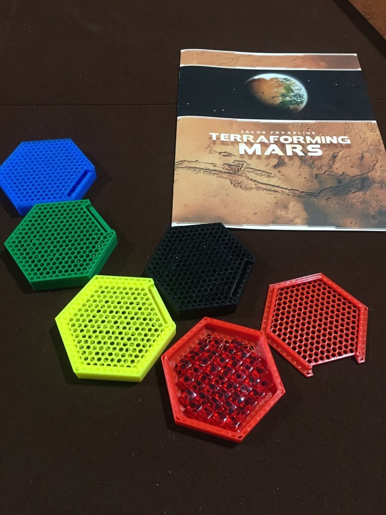 Terraforming Mars Player Token Hex Bowls