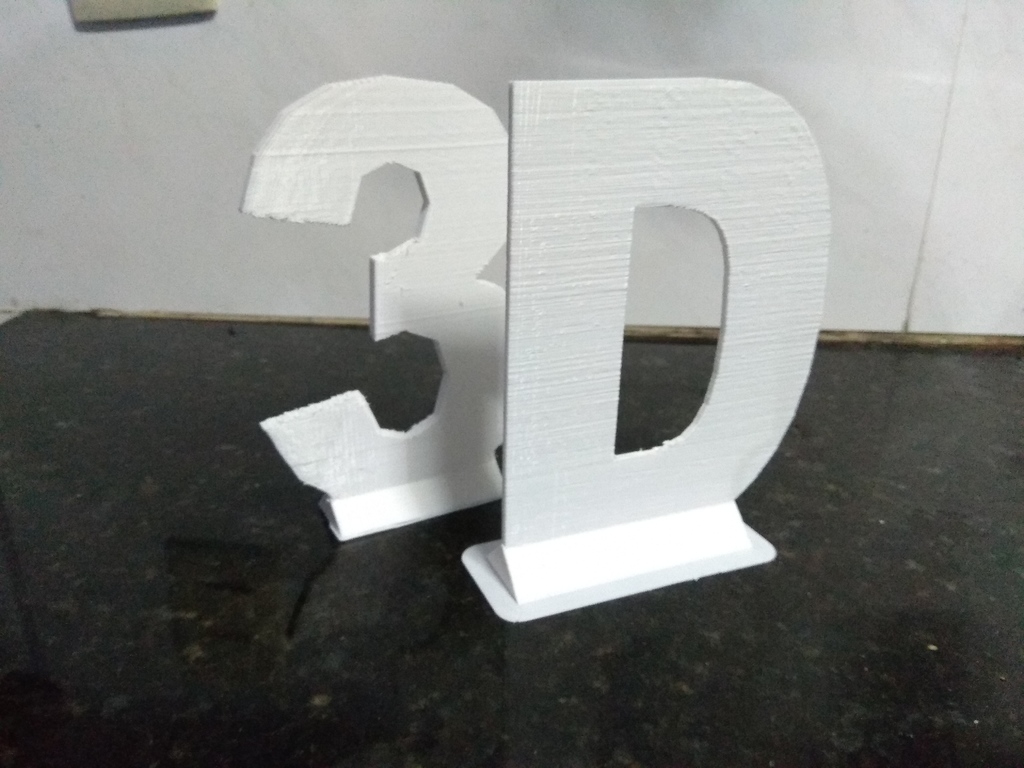 3D - letter with stand- Letras para exposición.