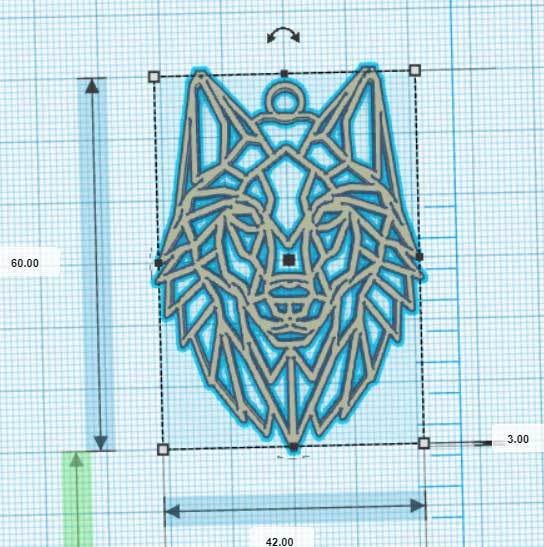 Geometric Wolf - Loup géometrique