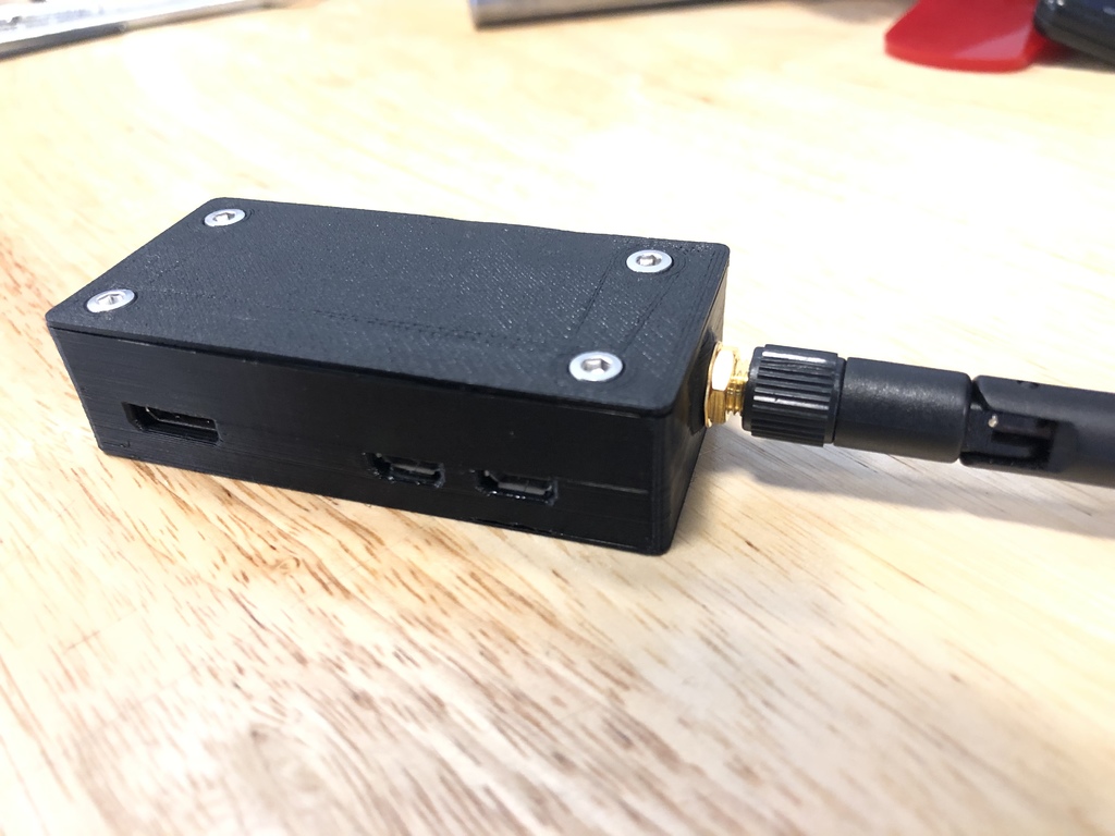 Raspberry Pi Zero W Case and External Antenna (with room for prototyping and battery)