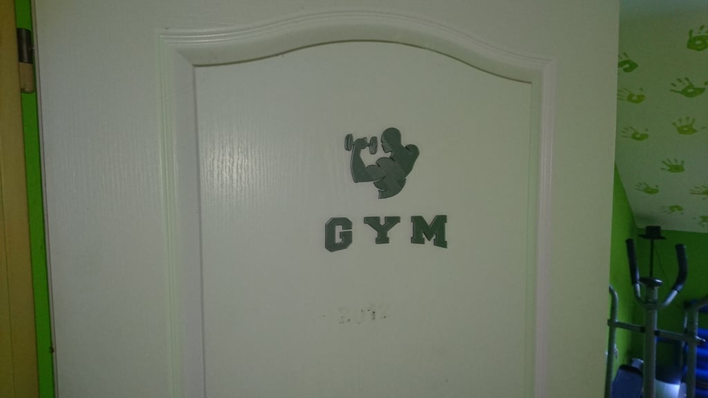 Door sign gym