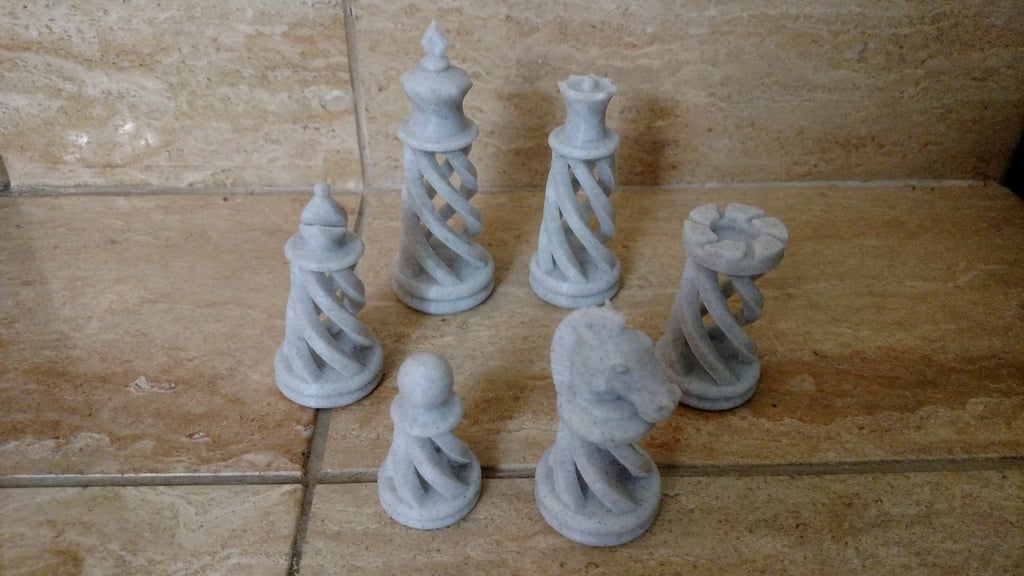 Remixed Knight and Pawn for Spiral Chess set