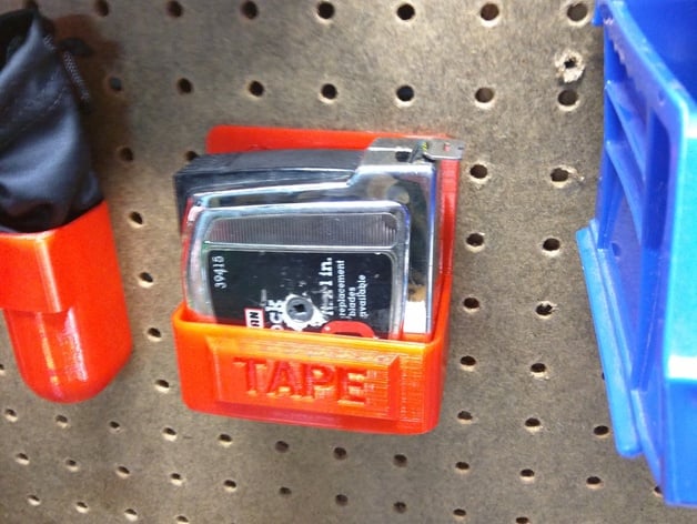 Pegboard Tape Measure Holder
