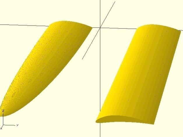 Fully parametric NACA 4 digit Airfoil/Wing profile