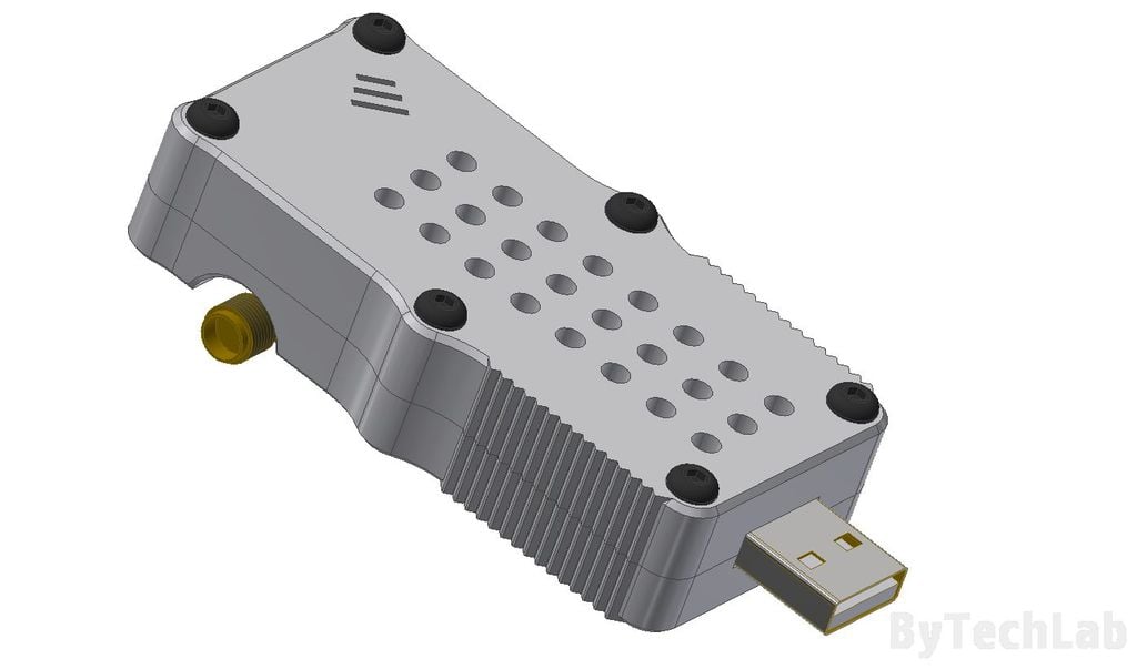 RTL-SDR dongle case (improved airflow)