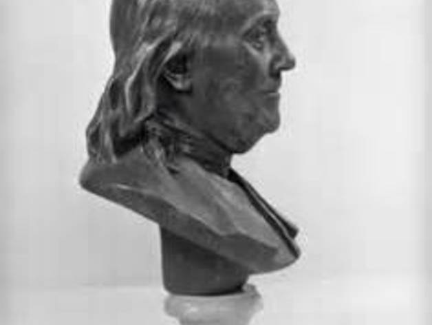 3D Benjamin Franklin hea statue (size configurable)