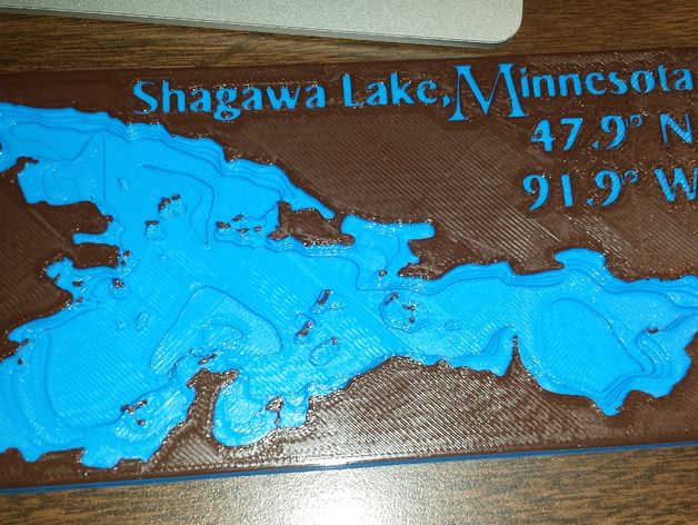 Shagawa Lake Depth Map