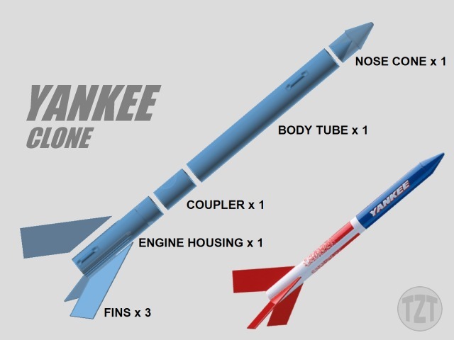 Model Rocket - Estes YANKEE Clone