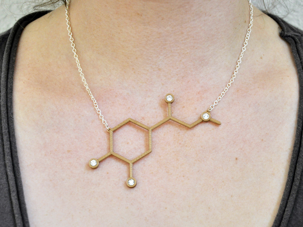 Adrenaline Molecule Pendant Necklace