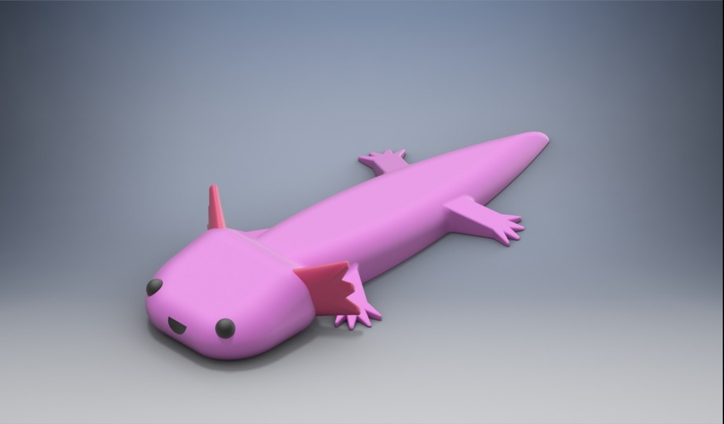 Cute Axolotl Model