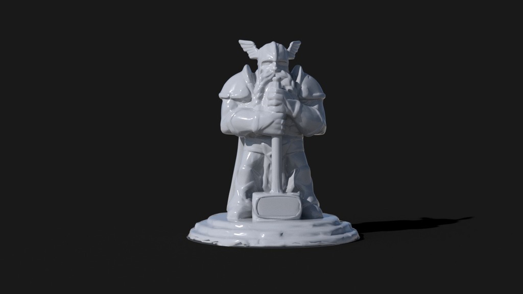 Dwarf Statue with Hammer
