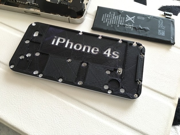 Screws holder container for iPhone 4s disassembled