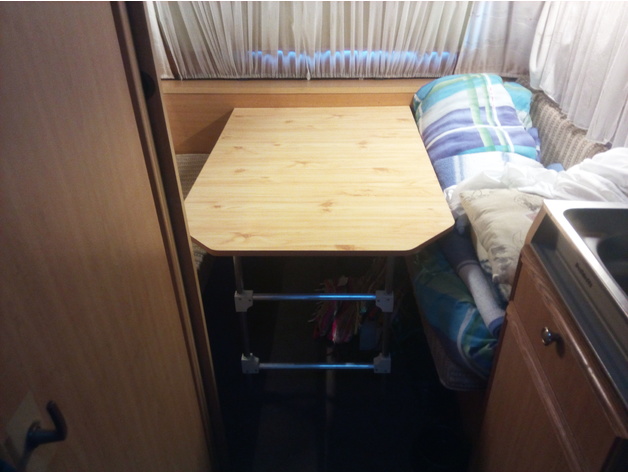 Caravan table and bed