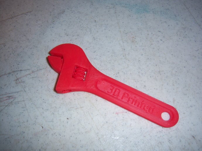 Fully assembled 3D printable wrench for a 120x120 Print Bed