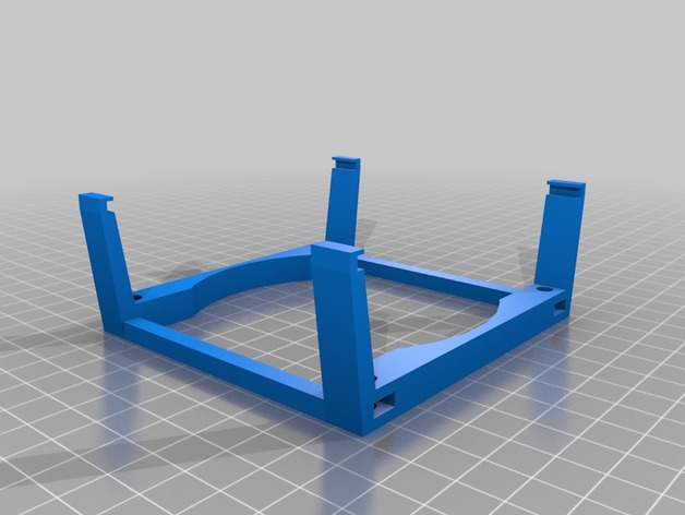 parametric fanholder for pcb with clips and bars