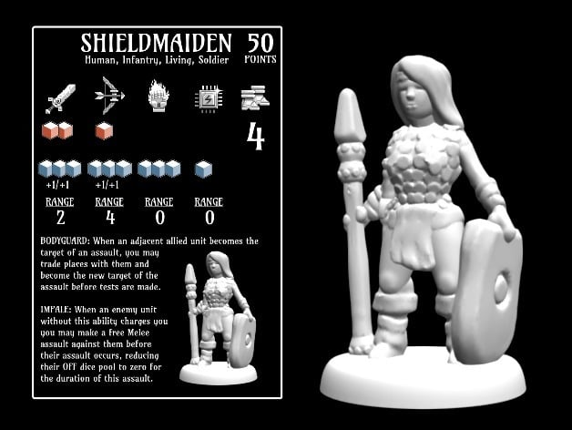 Image of Shieldmaiden (18mm scale)