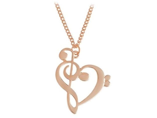 Heart Shaped Musical Note Jewelry