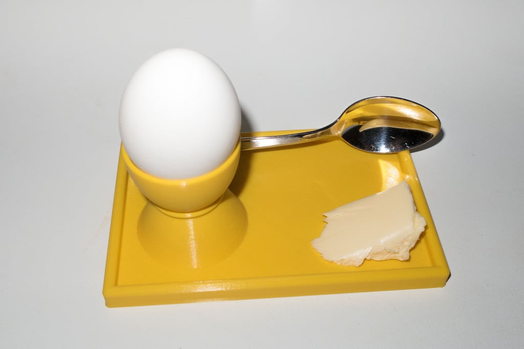 Egg cup with spoon holder (version 2)