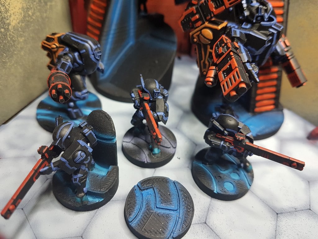 Tau 25mm and 50mm Tron Bases