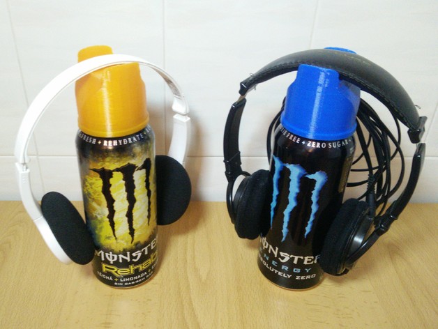 Convert can of Energy drink in a Headphone Stand (Monster, Locura, Rockstar, redbull...)