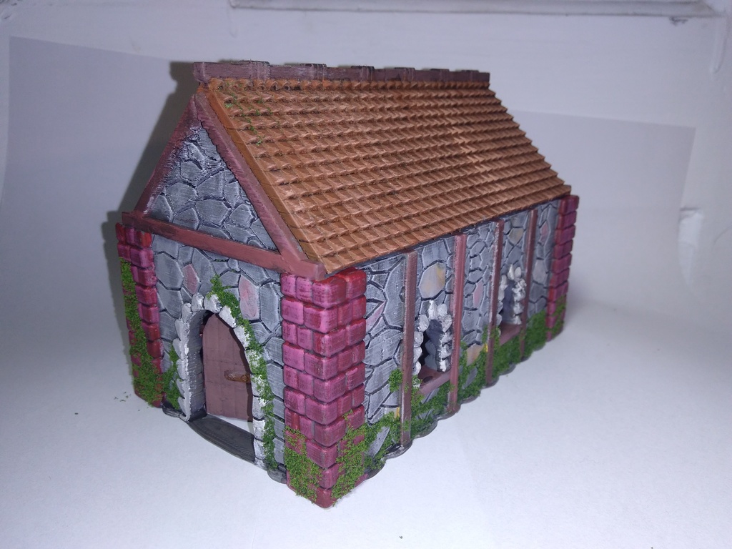 Medieval Cottage with opening door (28mm)